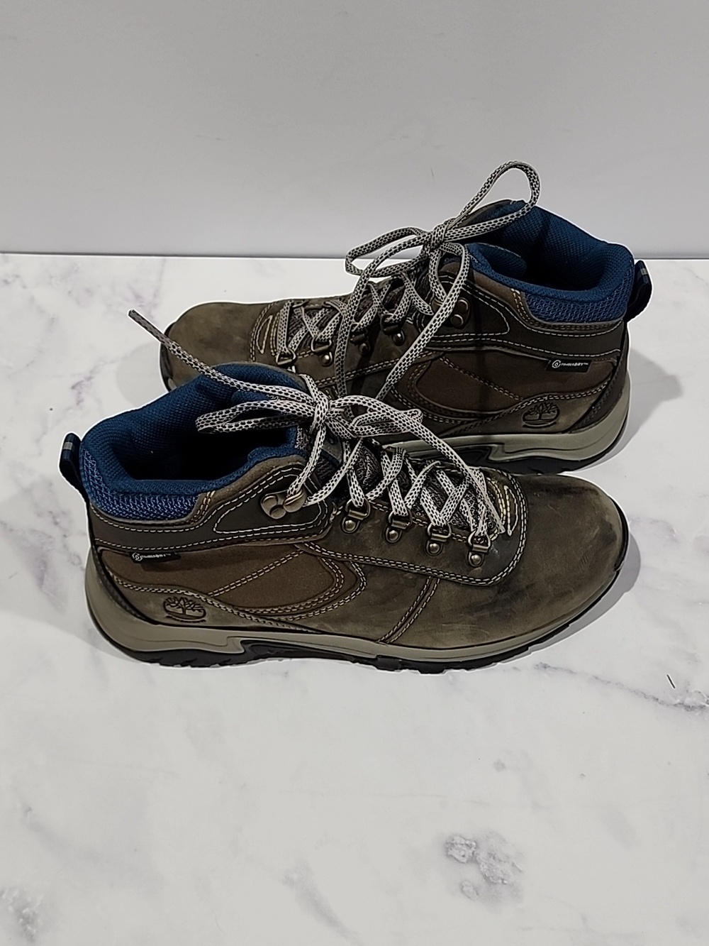 Timberland Anti Fatigue Brand New No Tag No Box Brown and Blue Hiking Boots
